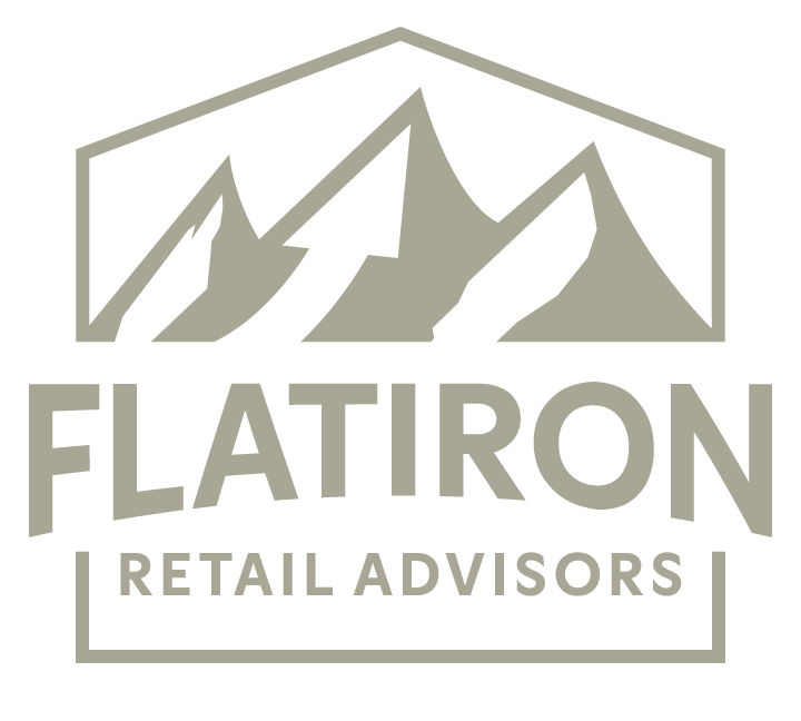 Flatiron Retail Advisors logo in khaki color on transparent background